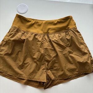 Madewell MWL Recycled Polyamide Running Shorts Camel Brown Size‎ M
